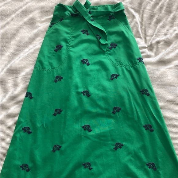 Vintage wrap embroidered turtle skirt - Picture 2 of 5